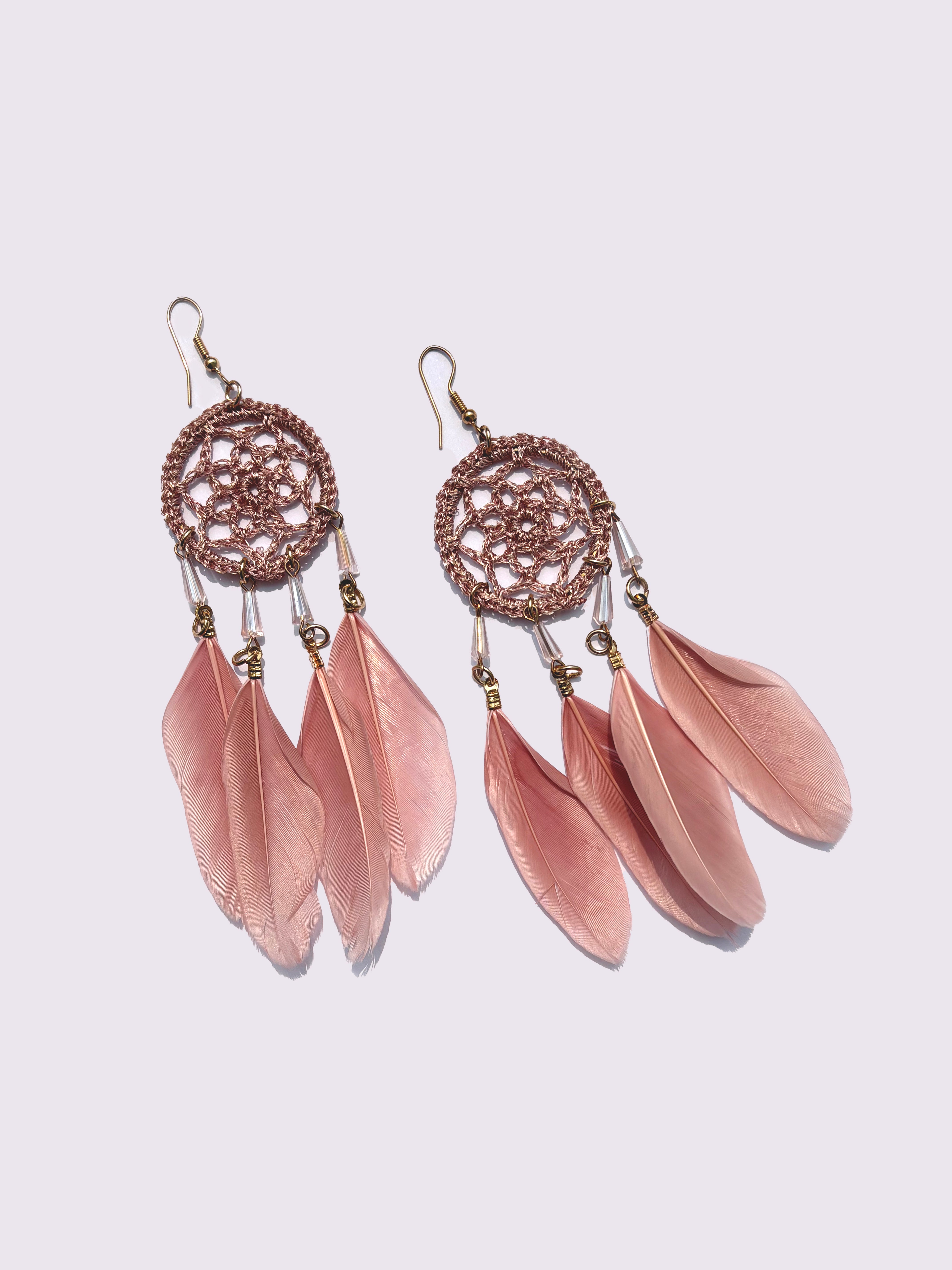 Feather Dream Catcher Earrings